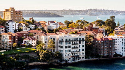 Sydney coast suburb view; image used for purchasing property in Australia page.