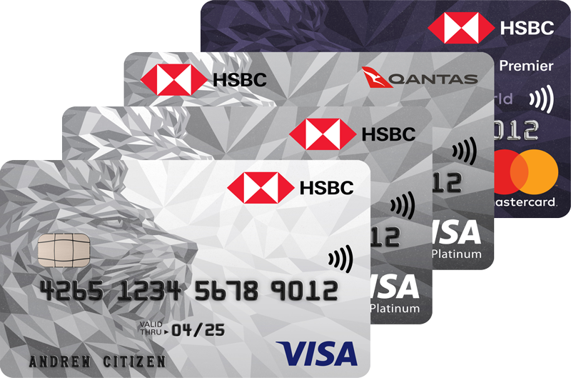HSBC Visa cards and Mastercard
