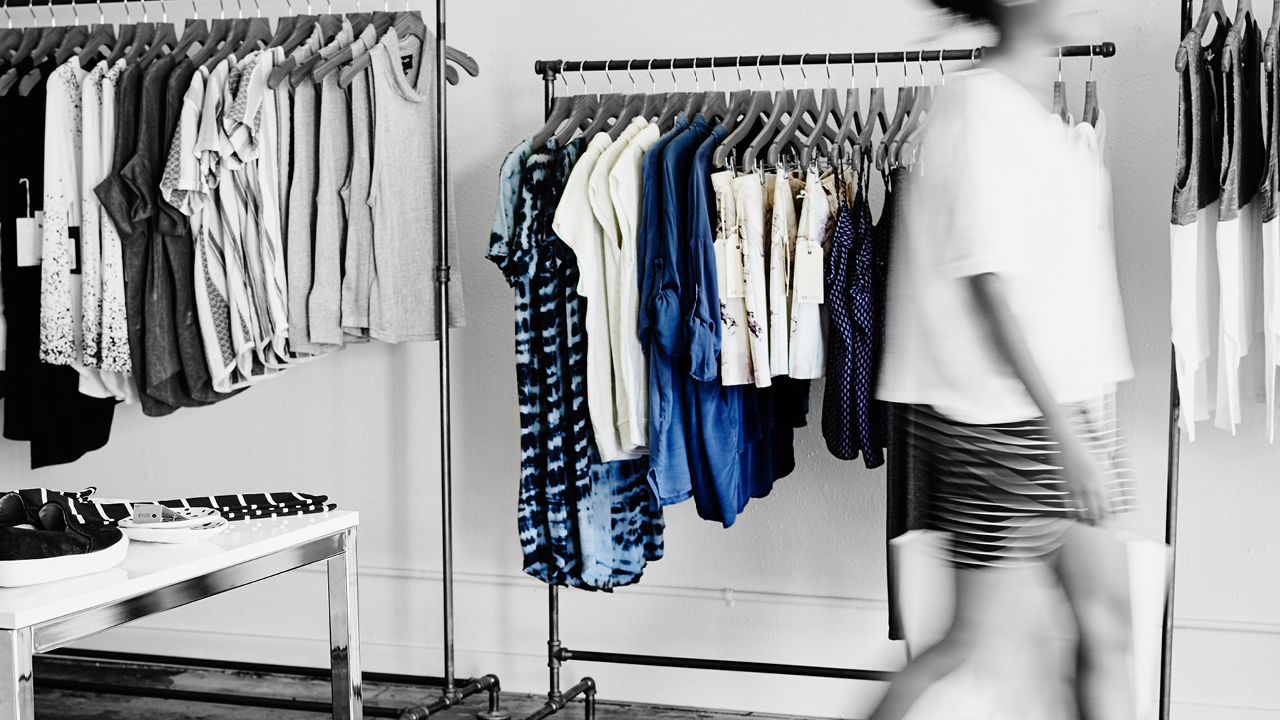 A view of a clothing store; image used for HSBC Australia Low rate credit cards.