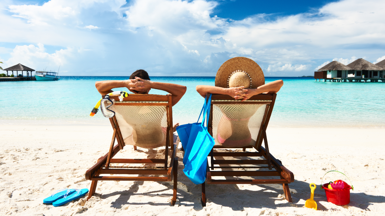 Relaxing on beach side; image used for Home&Away.