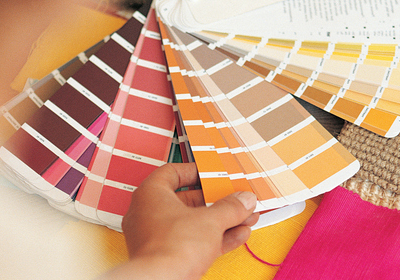 A set of paint-swatches; image used for HSBC Compare Variable Rate Home Loans page.
