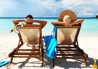Relaxing on beach side; image used for Home&Away.