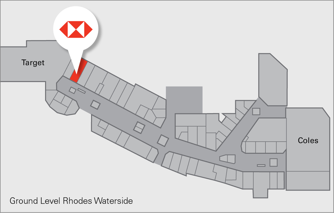 Map of the Camberwell Arcade, showing the location of the new HSBC branch