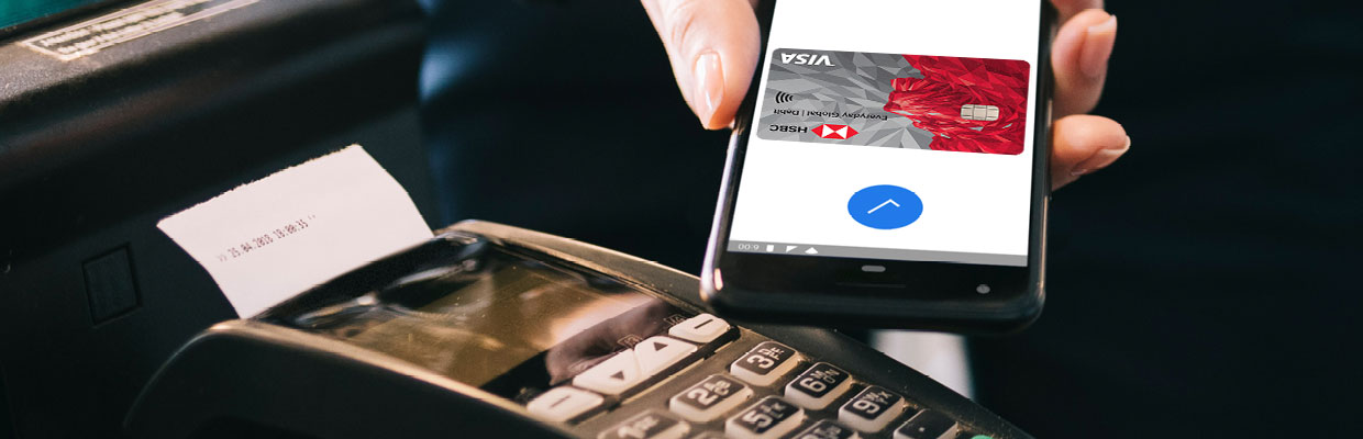 Payment with your smartphone; image used for HSBC Australia Google Pay.